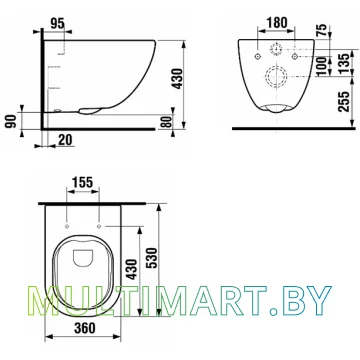 Унитаз Laufen Basal Combipack 866E100000001 картинка 5